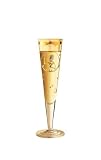 Champagne Glass, Champus, Bubble Frau, Designer Gold Silver Champagne Flute w/ Napkin in Gift Box
