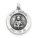 Sterling Silver St. Barbara Medal QC3583"