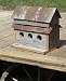 3 Hole Old Barnwood Bird House - Rustic Country Décor Amish Handmade Home and Garden Collectible