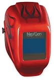 Weld Helmet,Red w/Flames,Shade 9-13 Jackson 3017853