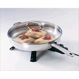 Presto 12" Electric Stainless Steel Covered Skillet
