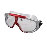 Body Glove Silicone Swim Goggles / Mask UV Protection & Fog Free, Swimming Goggles, Swim Mask, Red/Silver
