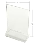 4 X 6 Acrylic Sign Holder Crystal Clear Display Table Tent Card Holders Sold By Case (12 Pcs)