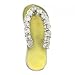 Silver Sandal Flip Flop Pendant w CZ & Yellow Enamel