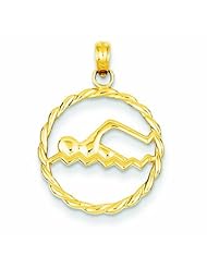 14K Gold Swimming Charm