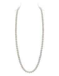 36" AAA Akoya Cultured Pearl Necklace 7.5x8mm with 14K White Gold Clasp
