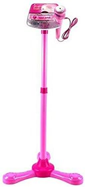 World King Toys Mini Star Children's Music Show Toy Stand Up Microphone Play Set w/ Built In MP3 Jack, Speaker, Adjustable Height