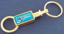 Florida Marlins Gold Tone Valet Keychain