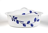 Mikasa True Blue Oval 3-Quart Covered Casserole