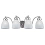 Sea Gull Lighting 44037-962 Metropolis Collection Four-Light Wall Sconce, Brushed Nickel Finish with Satin Etched Glass