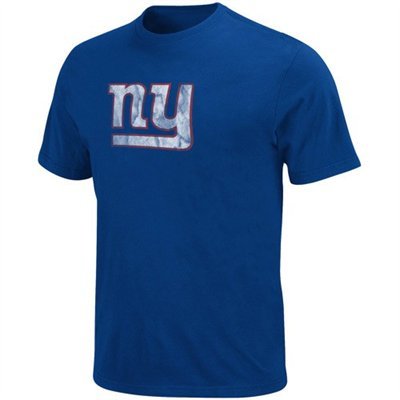NFL Men's New York Giants Vintage Logo III Short Sleeve Basic Tee (Stadium Blue Heather, X-Large)