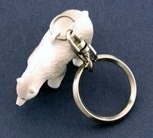 Solid Metal Wild Adventures Polar Bear Key Chain Keychain