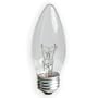 GE 44405-12 60 Watt Decorative Ceiling Fan Blunt Tip Medium Base Light Bulb, Crystal Clear, 12-Pack