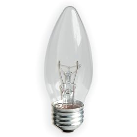 GE 44405 60 Watt Decorative Ceiling Fan Blunt Tip Medium Base Light Bulb, Crystal Clear,... by GE
