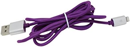Lightning Rabbit Lightning to USB Fabric Wound Charging Cable for iPhone - 5 Feet (Ft) (1.5 Meters) (Purple)