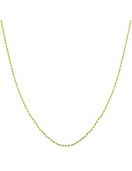 14 Karat Yellow Gold 0.8-mm Diamond-cut Bead Ball Chain (18 inch)