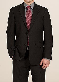 Kenneth Cole Black Net Two Button Side-vented Jacket
