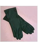 Double Woven Nylon 4-Button Large Size Black Slip-on Bridal Wedding Formal Prom Gloves