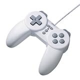 【サンワサプライ】USBゲームパッド（ホワイト） 連射機能付きのシンプルな10ボタン JY-P69UW デュアルコントロール
