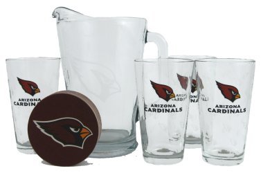 Arizona Cardinals Pint Glasses and Beer Pitcher Set | Arizona Cardinals Gift Set