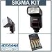 Sigma EF-610 DG Super Shoe Mount Flash for Pentax PA-TTL Digital SLR's, - Basic Outfit - with 4 NiMH Batteries, Charger, Adorama Mini SoftBox Diffuser