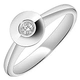 Forzieri 18K White Gold Diamond Solitaire Ring USA 11.5 | UK W | IT 25