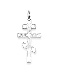 Sterling Silver Eastern Orthodox Cross Pendant