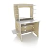 36" Multi-Pack Desk+Hutch