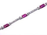 14K 3.40 CTW Pink Sapphire & Diamond Bracelet