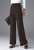 Jessica London Plus Size Stretch Jersey Straight-Leg Pants