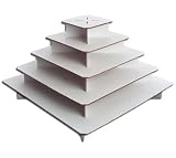 Cupcaketree Original Large Square Cupcake Stands for Weddings - 5-Tier - Holds up to 300 Cupcakes!