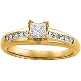 14K Yellow Gold Diamond Bridal Engagement Ring