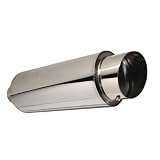Fireball Style Universal Muffler - Slant Tip - (For Hond CRX Civic Prelude Accord Del Sol Acura Legend Vigor Integra TSX RSX CL TL Lexus IS300 ES300)