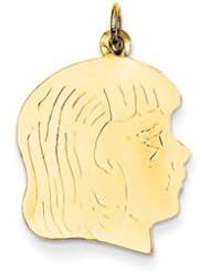 Genuine IceCarats Designer Jewelry Gift 14K Girl Head Charm