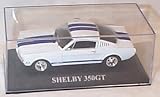 ixo shelby blue and white 350 GT car 1.43 scale diecast model