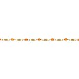 14K Gold 2.01cttw Diamond and Citrine Bracelet Jewelry 7