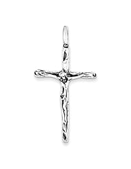 Sterling Silver Antiqued Crucifix Charm