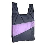 ザ・ニューショッピングバッグ byスーザンベル NAVY&times;PURPLE Lサイズ エコバッグ