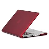 Speck Products See Thru Satin, Soft Touch Hard Shell Case, for Pro 15-inch MacBook Aluminum Unibody/Black Keyboard (Red)