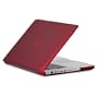 Speck Products See Thru Satin, Soft Touch Hard Shell Case, for Pro 15-inch MacBook Aluminum Unibody/Black Keyboard (Red)