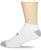 Champion Men's 6 Pack Low Cut Socks, Black, 10-13 (Shoe Size 6-12)