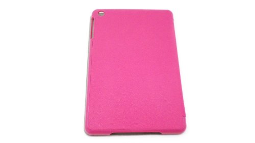 Ipad mini ケース 手帳タイプ 型押し　PU素材　ピンク
