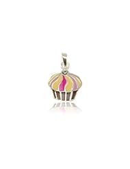 GemSilver Sterling Silver 925 Jewelry Sets CZ Enamel Cup Cake Pendant / Earrings