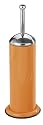 WENKO 17909100 WC-Garnitur Retoro - Edelstahl, Ø 13 x 43 cm, orange glänzend