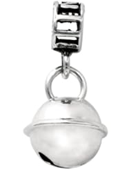 925 Sterling Silver Dangle Bell Bead, For Chamilia, Pandora, Biagi, Personality, Reflections And More Charm Bracelets