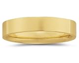 5 mm Plain Flat Comfort-Fit Women's Wedding Band in 14k Yellow Gold