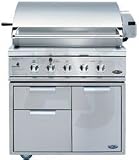 DCS BGB36BQARL-CAD36 36 Freestanding Gas Grill with 3-25,000 BTU Burners, Heavy-Duty Rotisserie Motor and Smart Beam Grill Light: Liquid Propane