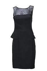 Peplum Illusion Polyester Sleeveless  Dress