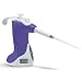 VistaLab 1065-1250L Left-Handed Ovation Single Channel Electronic BioNatural Pipette, 25-1250 microliter Volume, 5 microliter Graduation Interval, +/-0.75% Accuracy, Purple