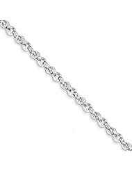 Genuine .925 Sterling Silver Diamond Bracelet 9.3 Grams . 100% Satisfaction Guaranteed.